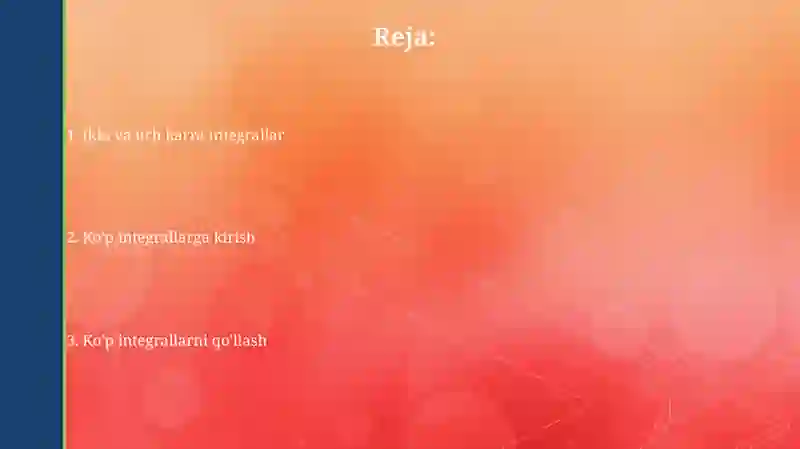 Ko‘p integrallarga kirish 2