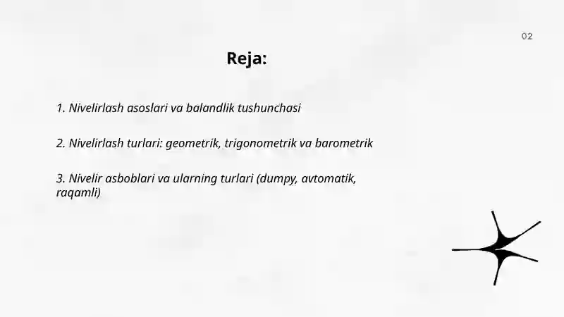 Nivelirlash va ularning turlari 2