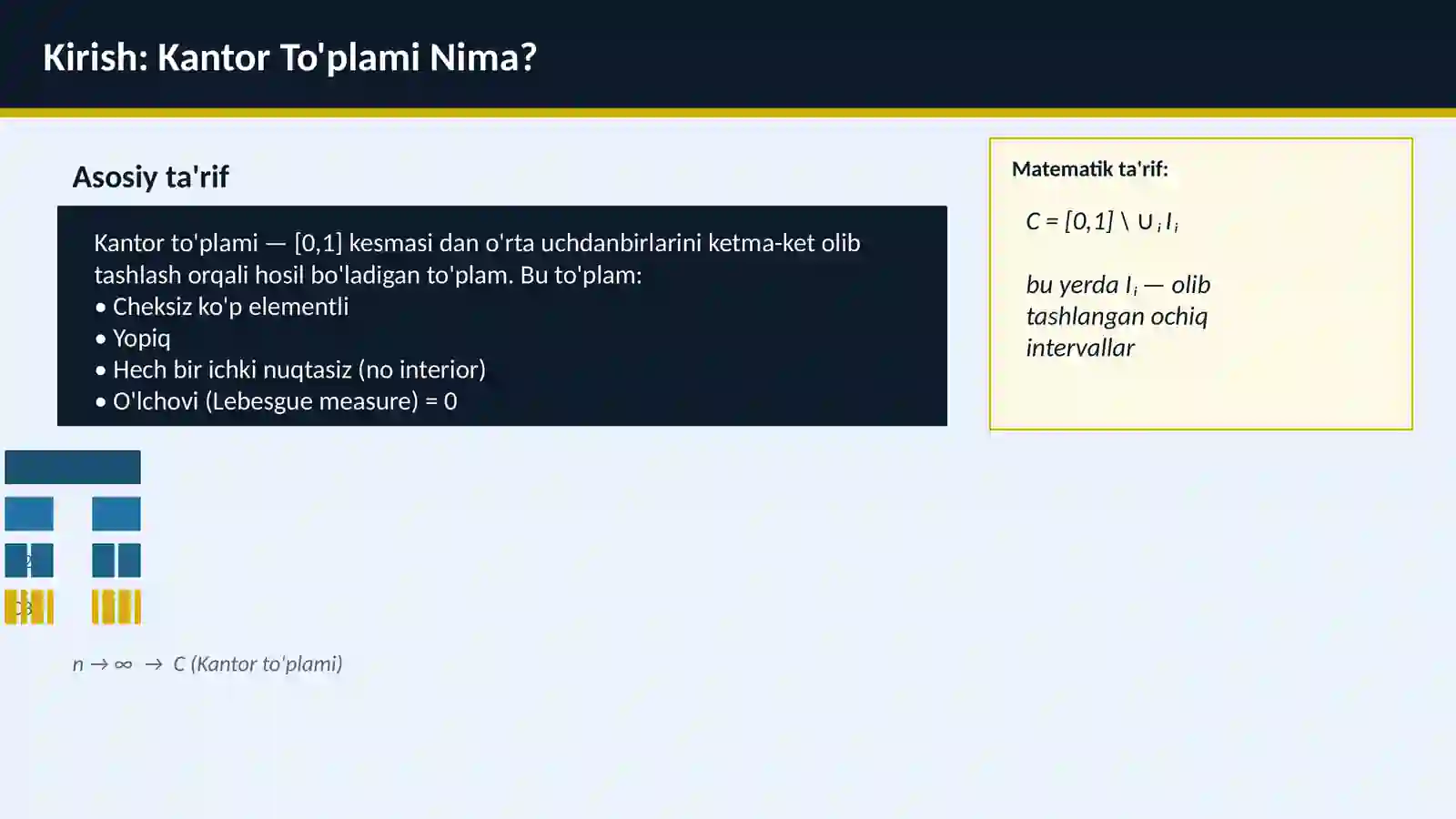 Kantor To'plamlari 2