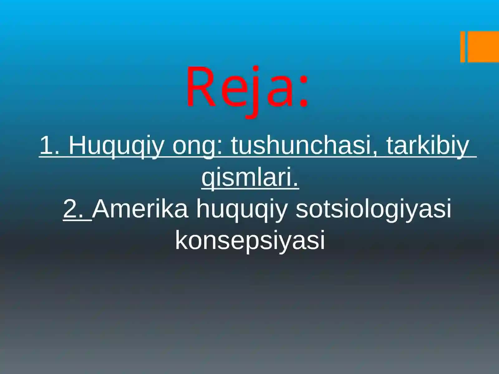 Amerikada huquqiy sotsiologiyasi 2