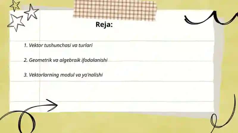 Vektorlar algebrasi 2