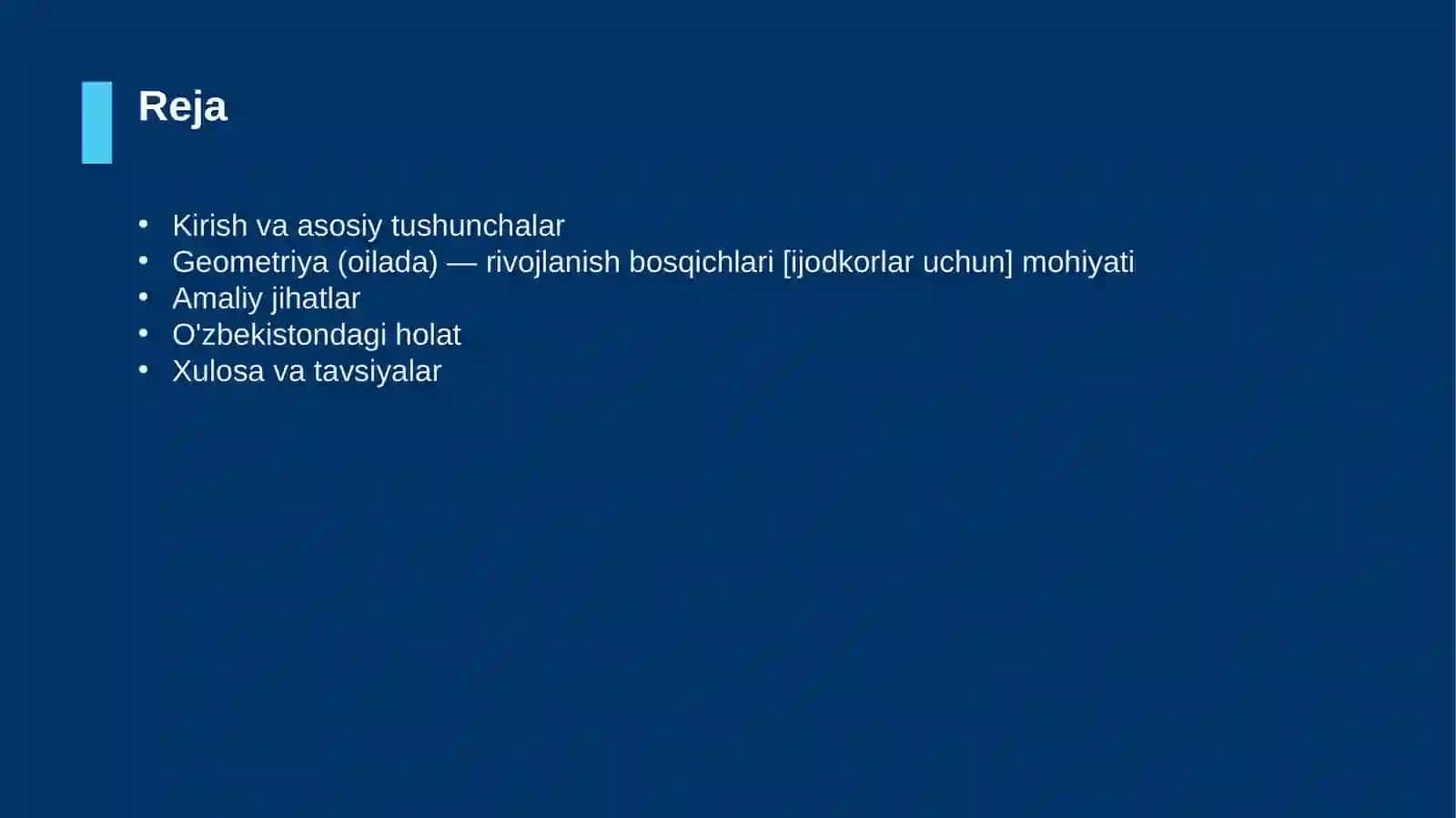 Geometriya (oilada) — rivojlanish bosqichlari [ijodkorlar uchun] 2