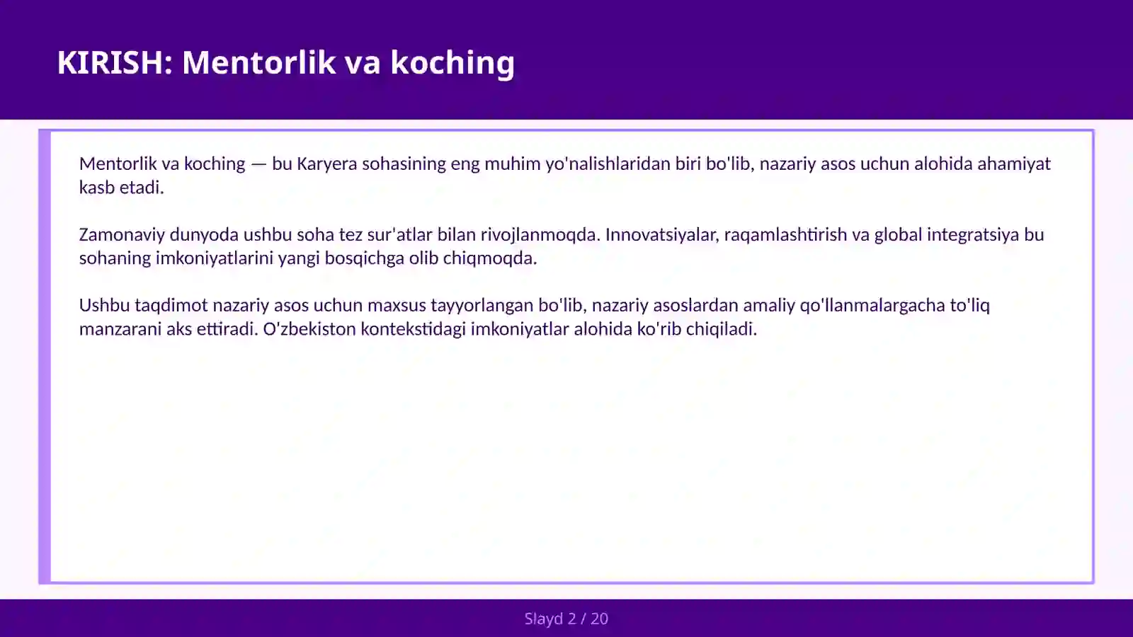 MENTORLIK VA KOCHING 2