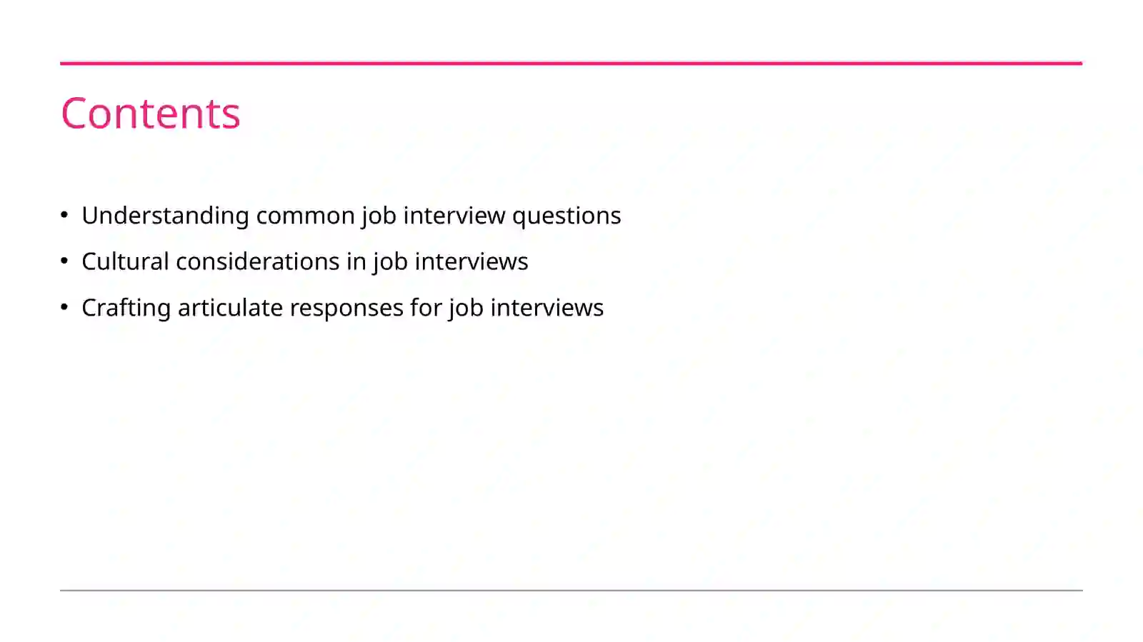 Preparing job interview answers 2
