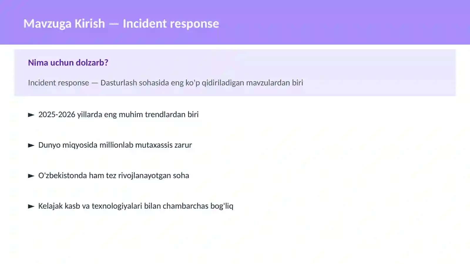 Incident response 2