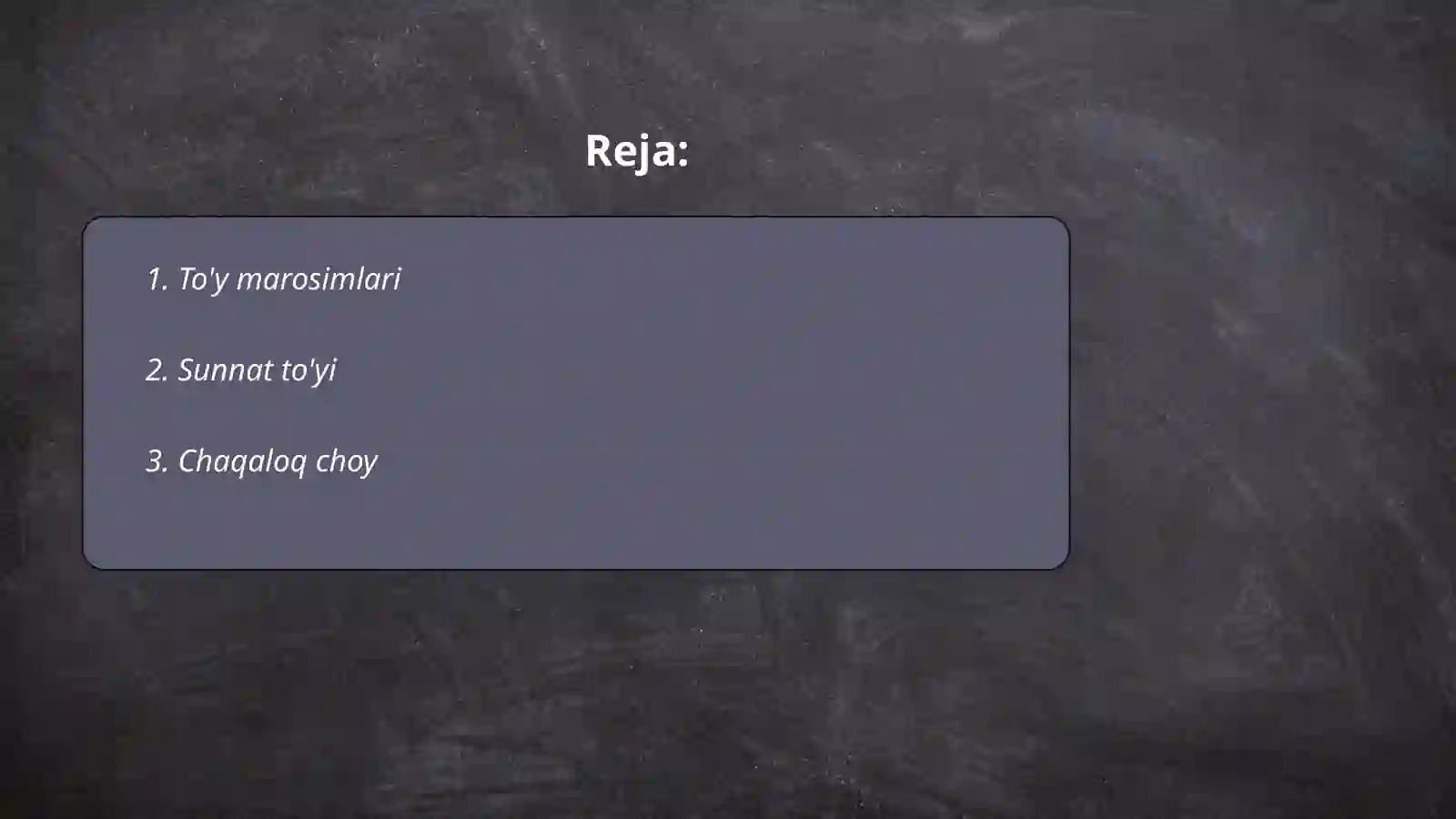 To'y marosimlari 2