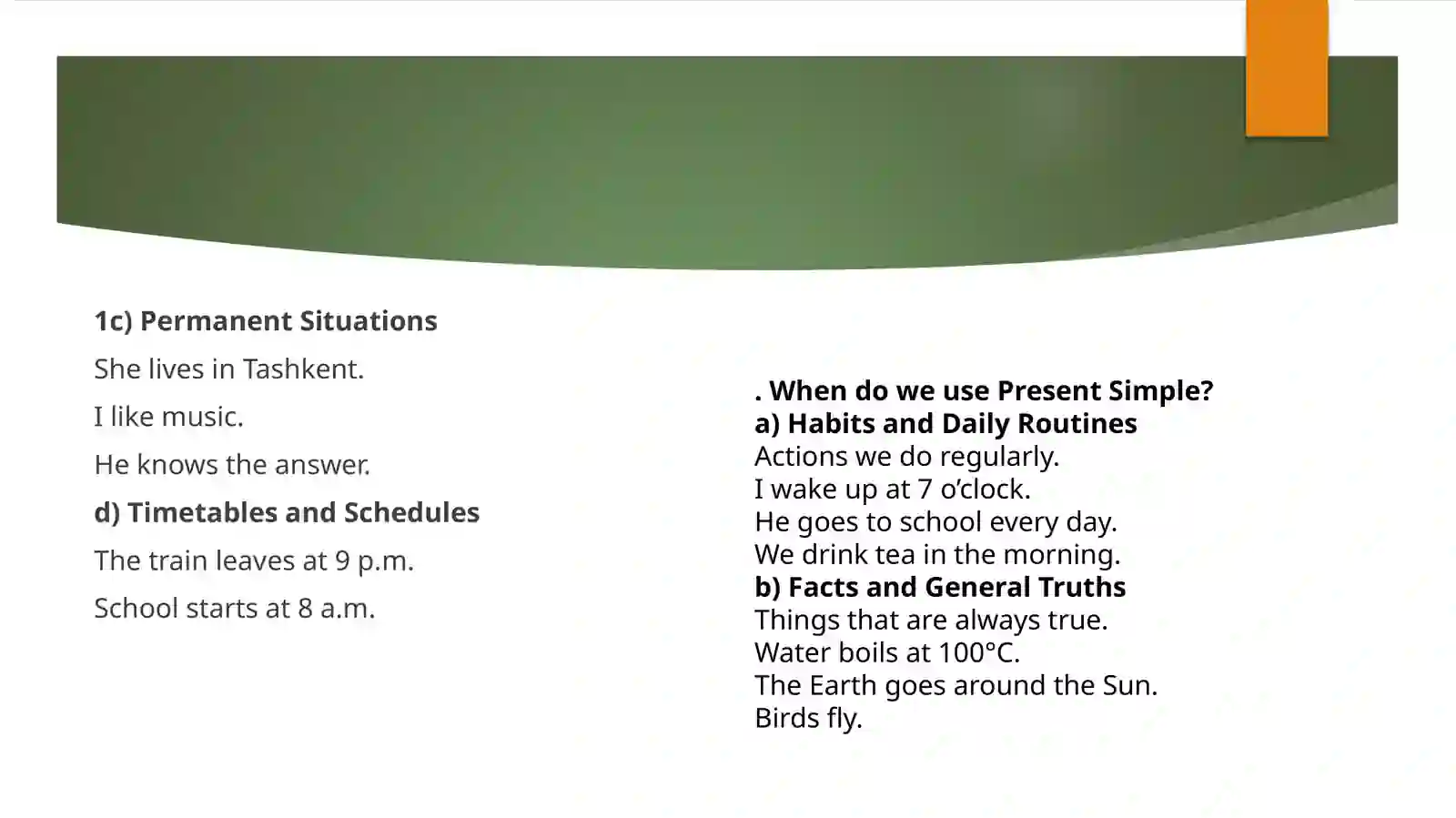 Present Simple Tense 2