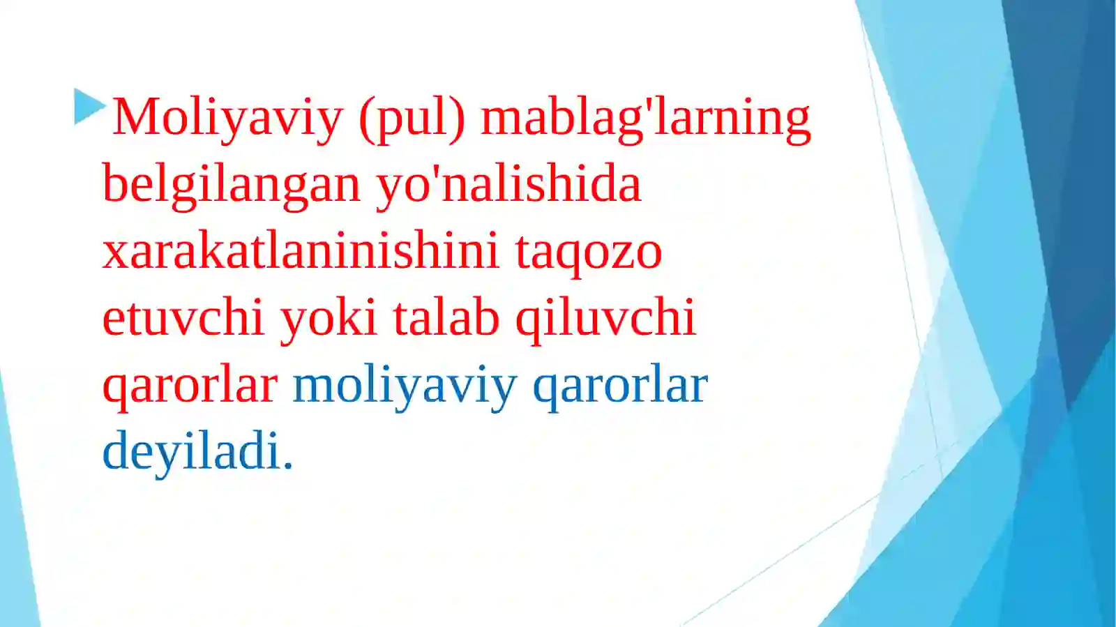 Moliyaviy qarorlar 2