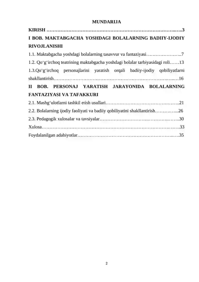Maktabgacha yoshdagi bolalarni qo’g’irchoq personajlarini yasash orqali badiiy ijodiy qobilyatlarini shakllantirishning tarbiyaviy ahamiyati .docx 2