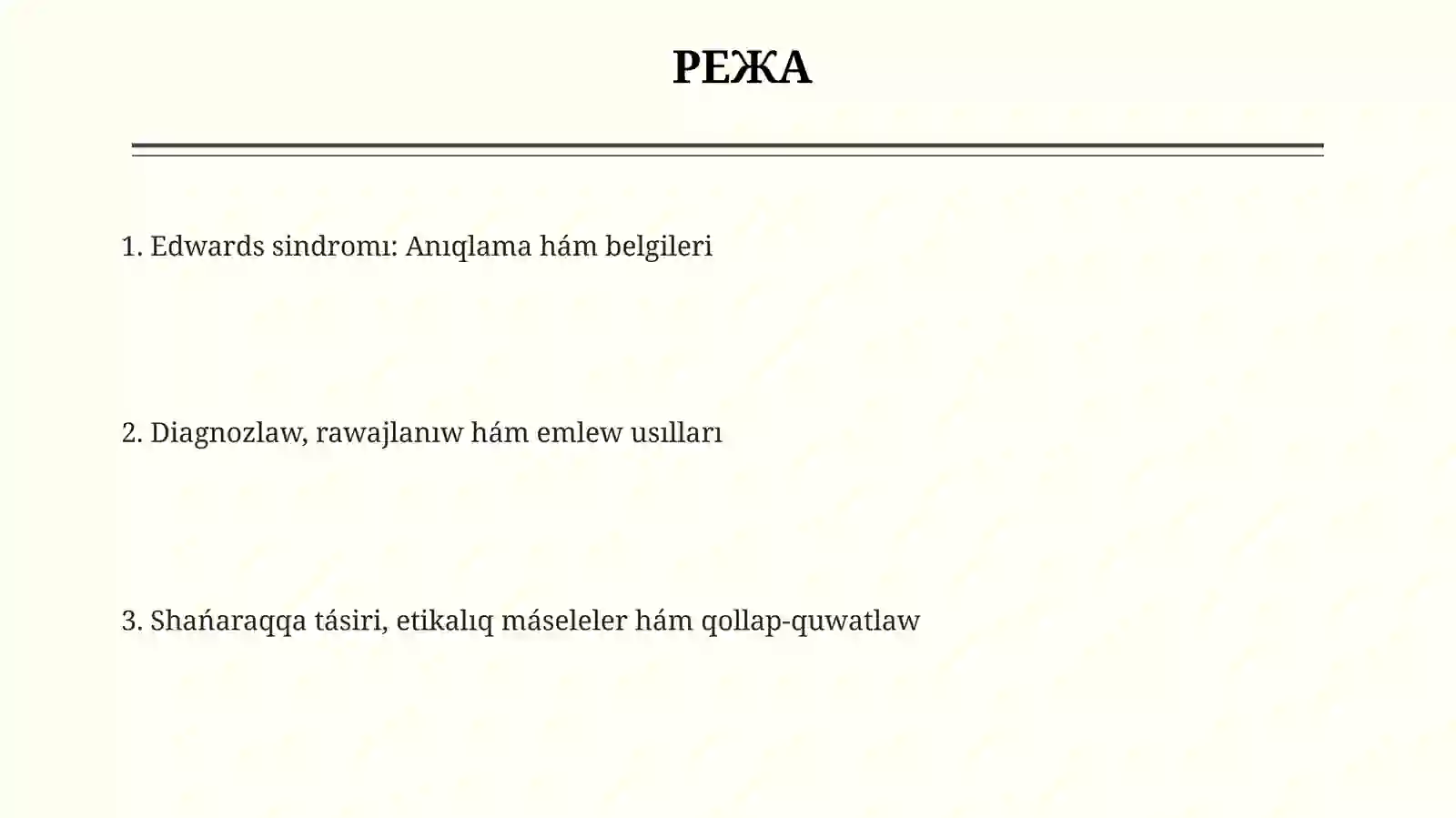 Edwards sindromı 2