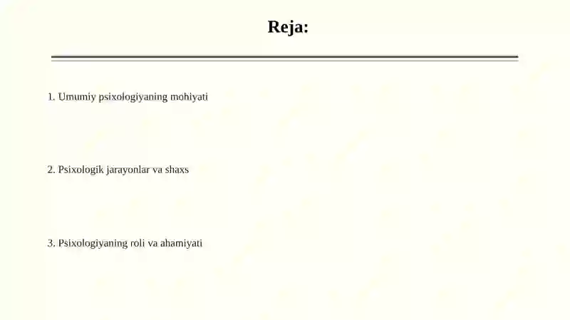 Umumiy psixologiya fanininng predmeti 2