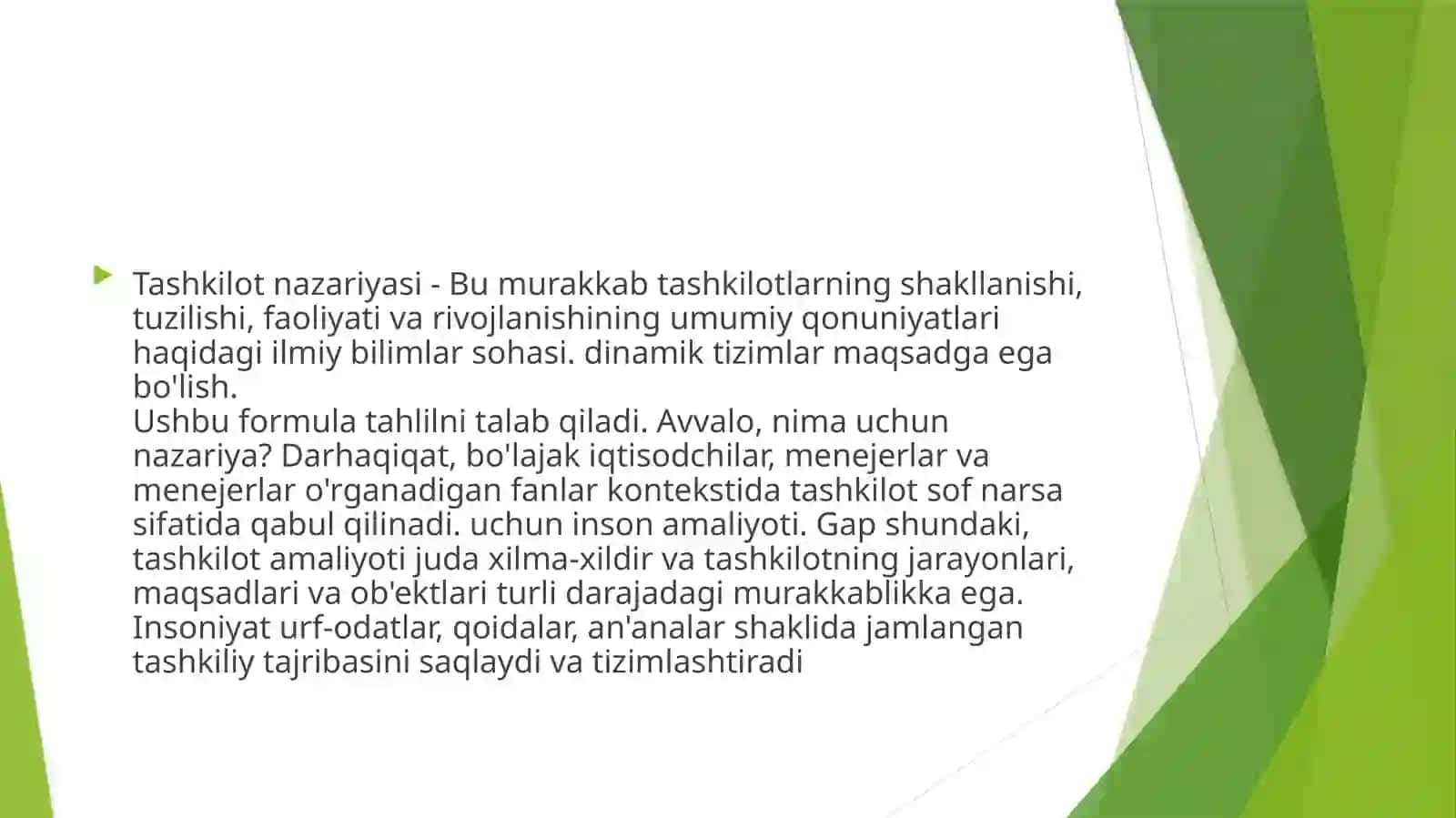 Tashkilot, xo’jalik sub’yekt tushunchalari. Biznes tashkiletishning maqsadi, vazifalari 2