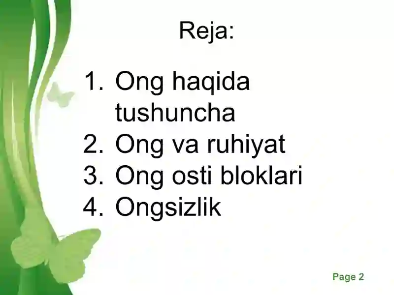 Ong va ongsizlik 2