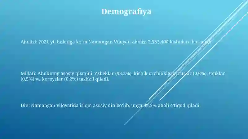 Namangan Viloyati Statistikasi 2