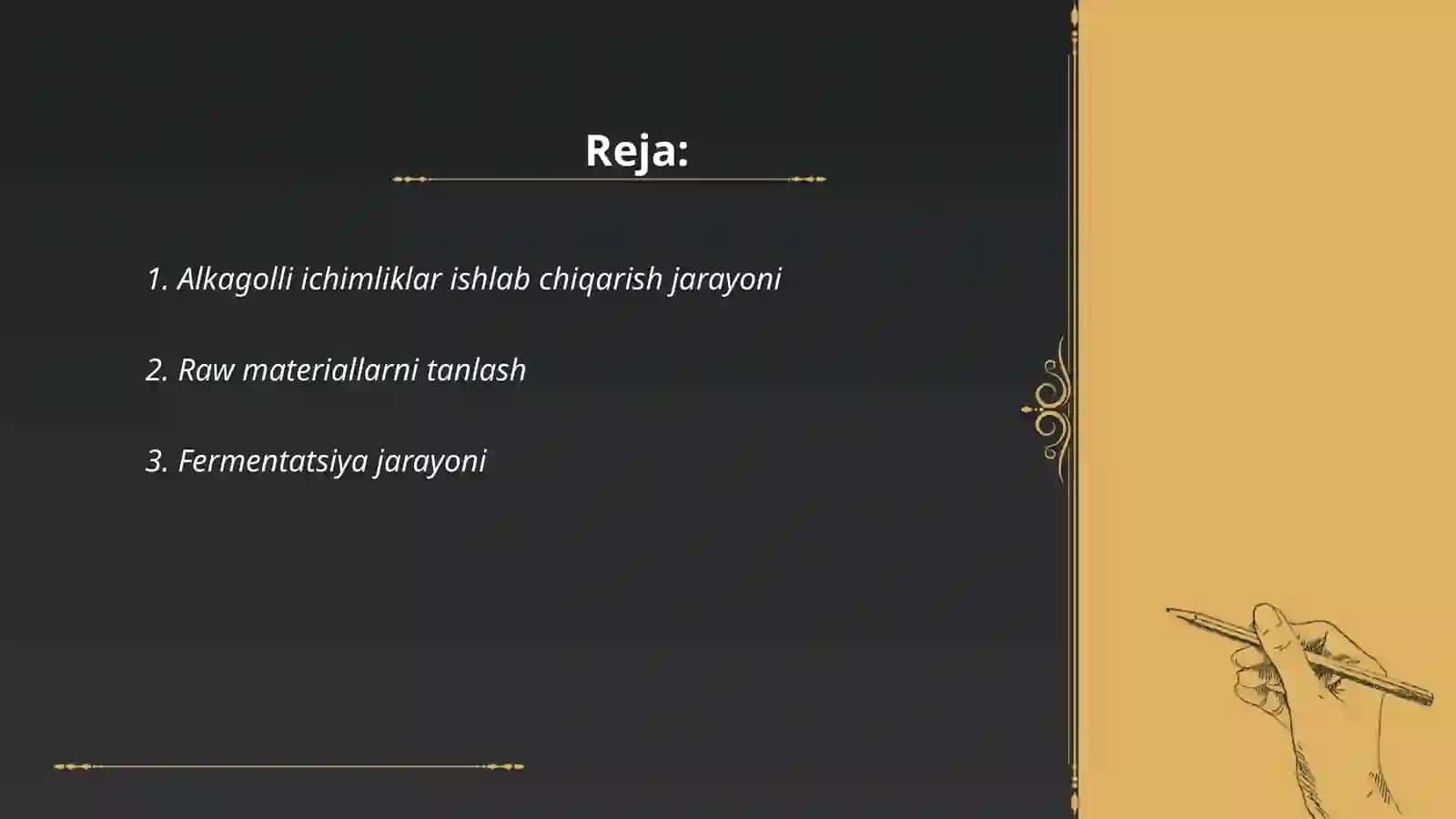 Alkagolli mahsulotlar ishlab chiqarish 2