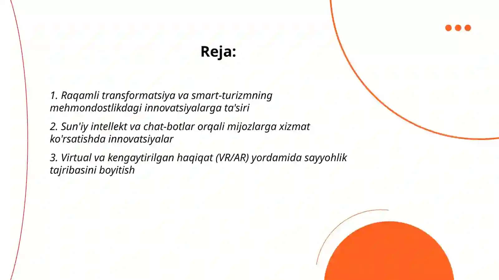 Turizm va mehmondostlikda innovatsiyalarning o'rni va ahamyati 2