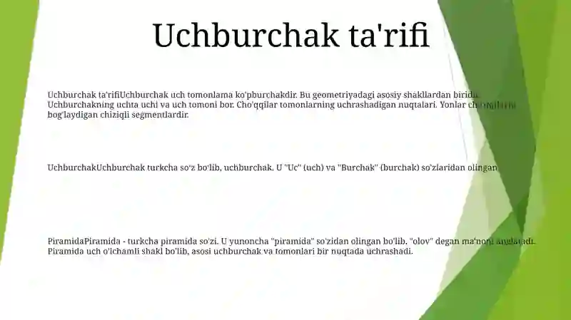 Uchburchak Va Piramida 2