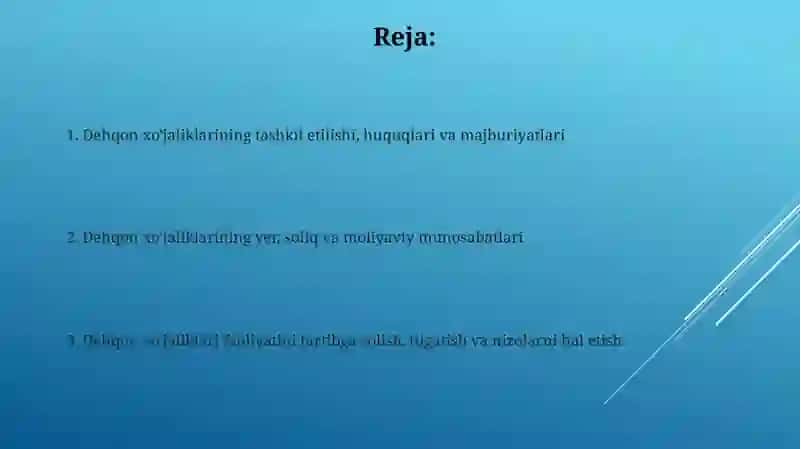 Dehqon xoʻjaliklarining huquqiy holati 2