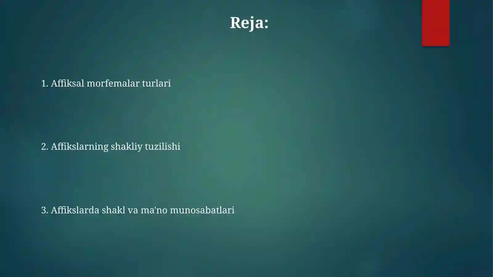 Аffiksаl mоrfеmаlаrning turlаri. Аffikslаrdа shаkl vа mа’nо munosabati 2