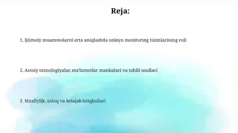 Onlayn monitoring tizimlarining ijtimoiy muammolarni erta aniqlashdagi roli 2