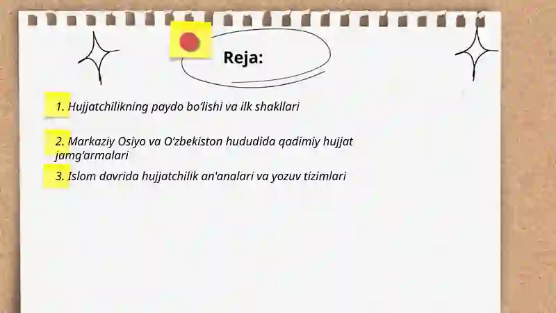 Hujjatchilik tarixi 2