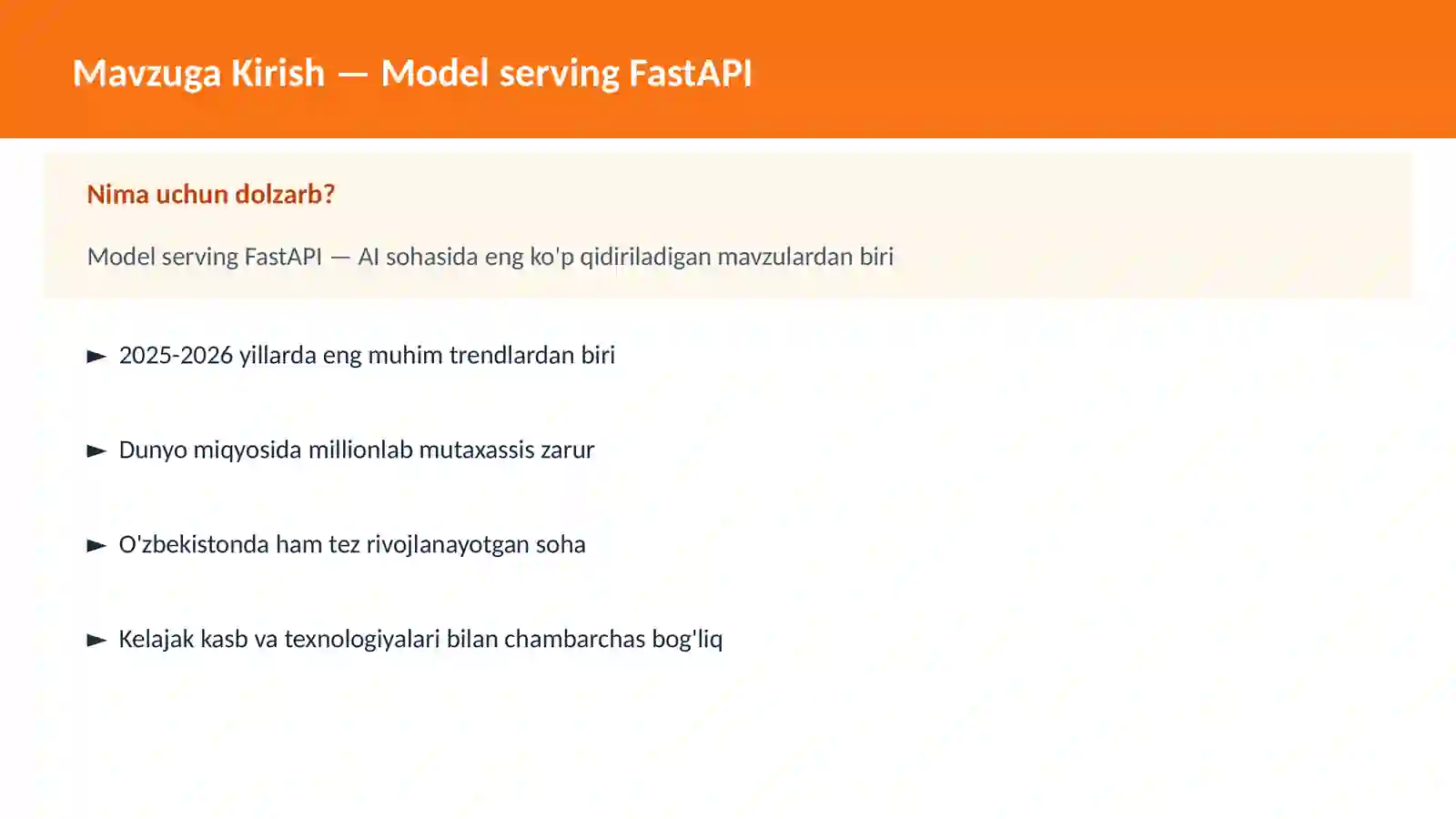Model serving FastAPI 2