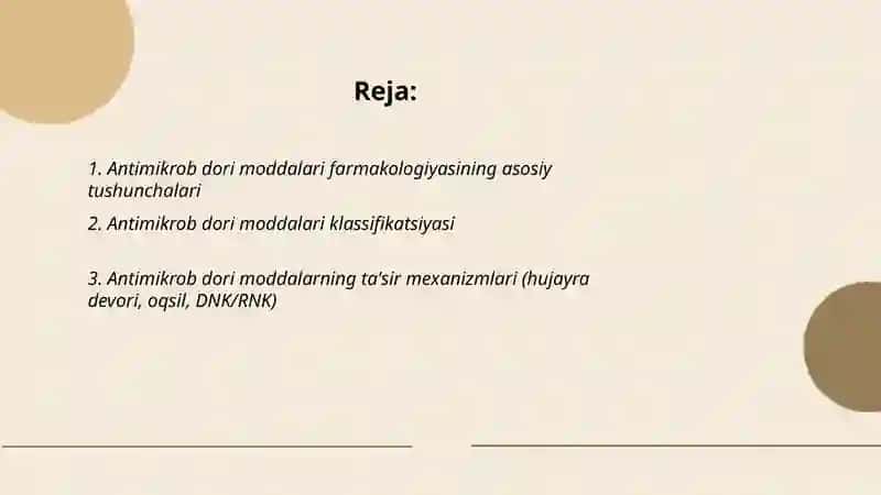 Anti mikrob dori moddalari farmakologiasi 2