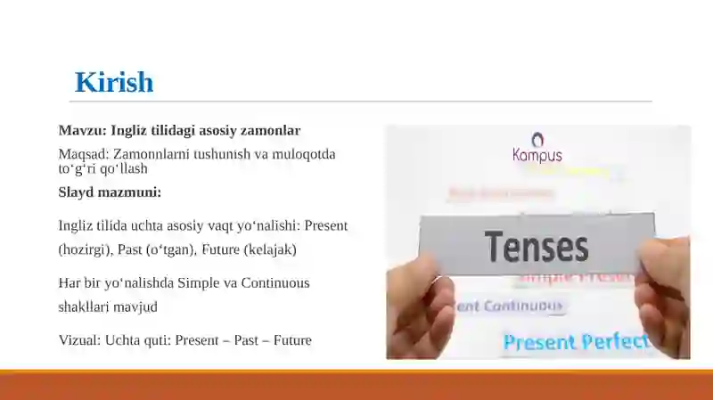 Ingliz tilidagi asosiy zamonlar 2