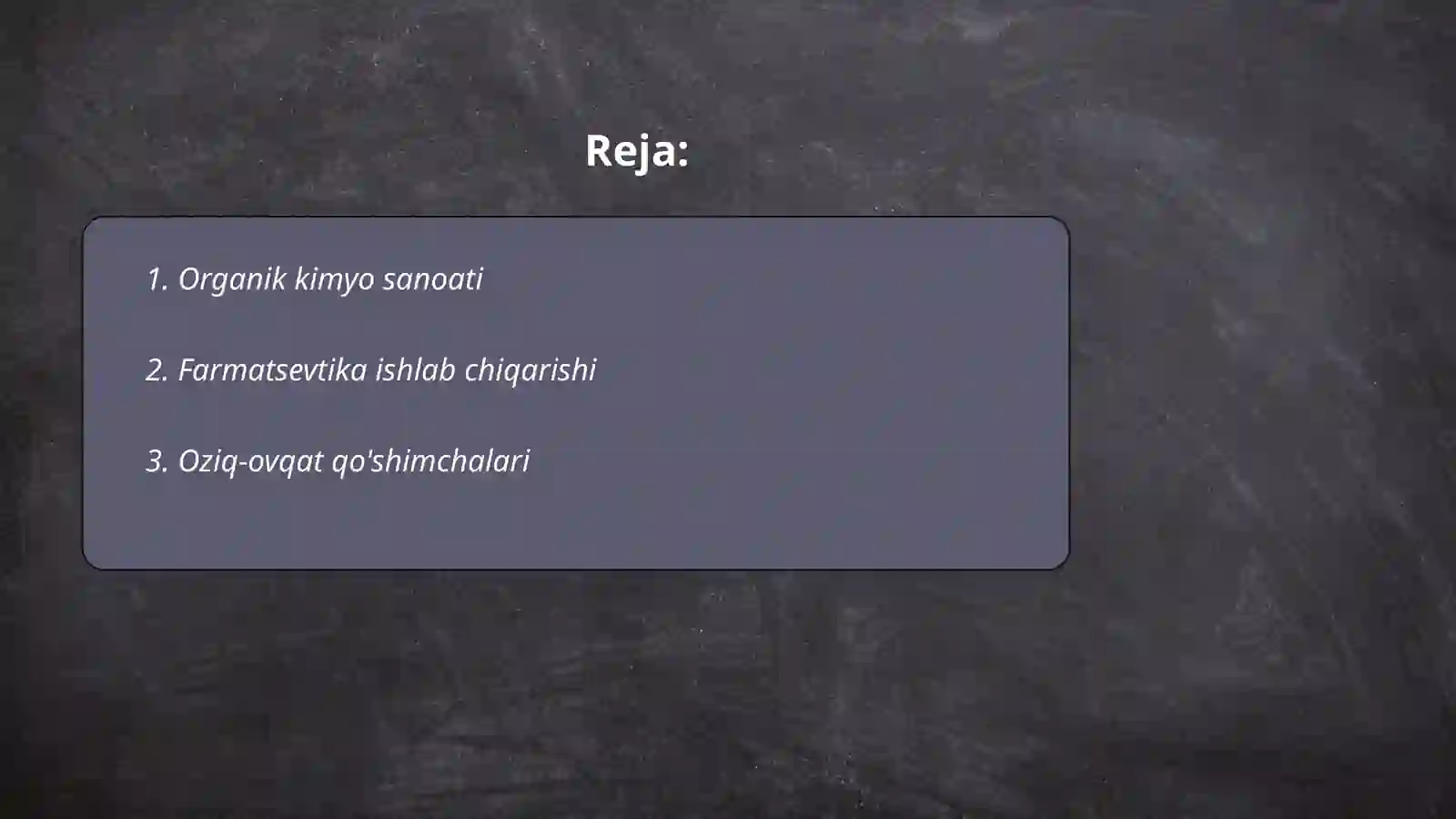 Organik kimyo sanoati 2