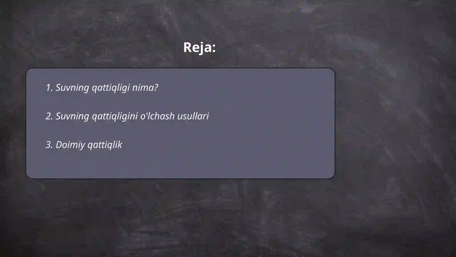 Suvning qattiqligi nima? 2