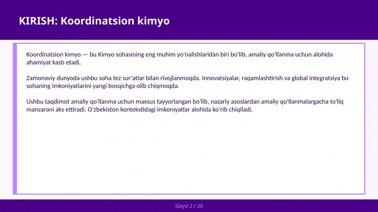Koordinatsion kimyo 2