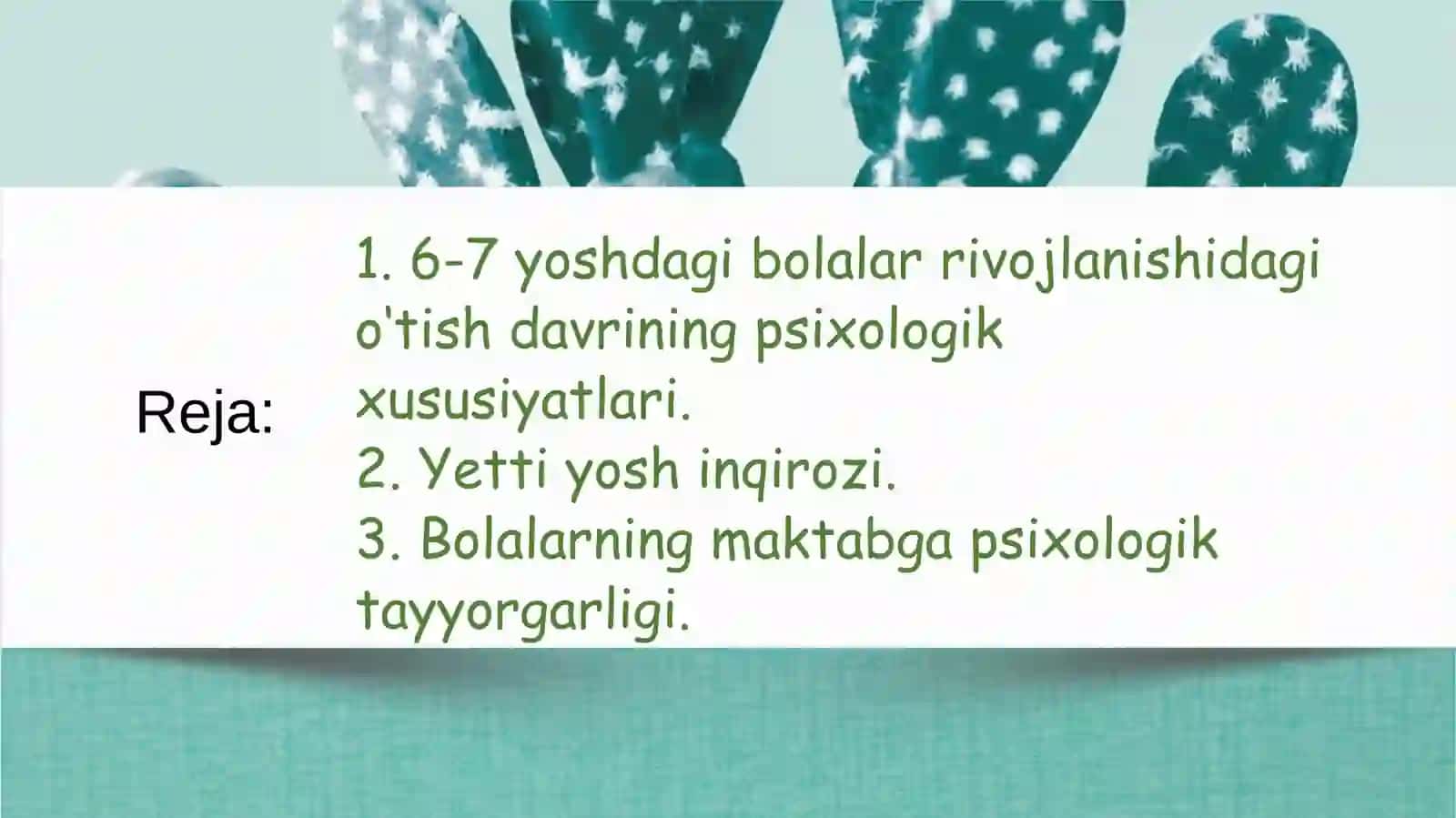 Bolalarni maktabda ta’limiga tayyorlashdagi ijtimoiy- psixologik muammolar 2