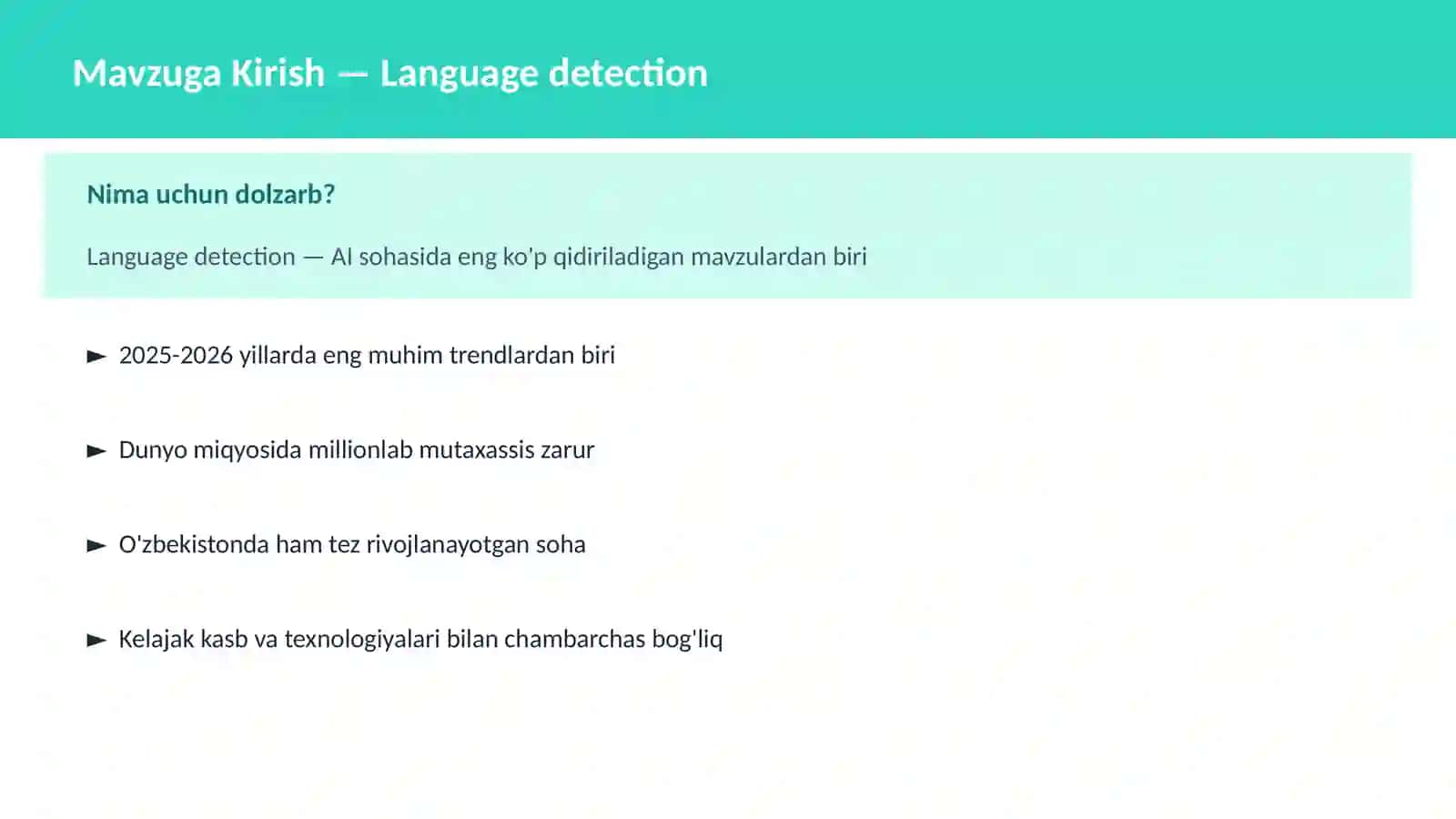 AI | NLP TABIIY TIL QAYTA ISHLASH 2