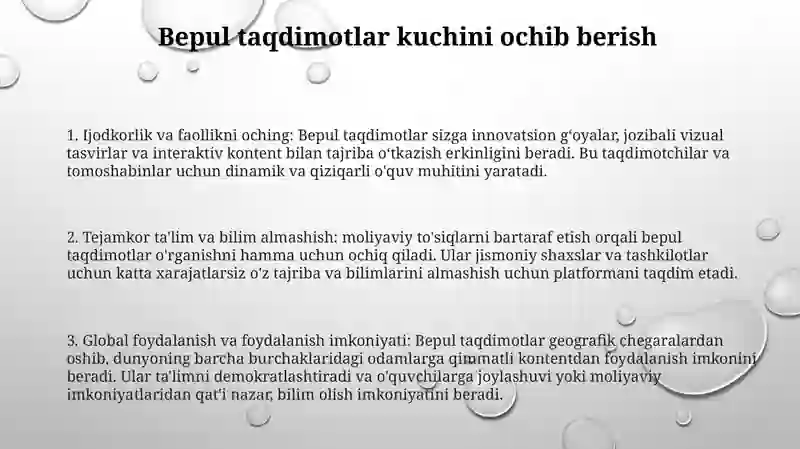 Tekin Taqdimotlar 2