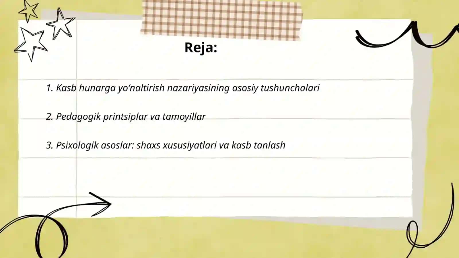 Kasb hunarga yoʻnaltirishning nazariy shart sharoitlari 2