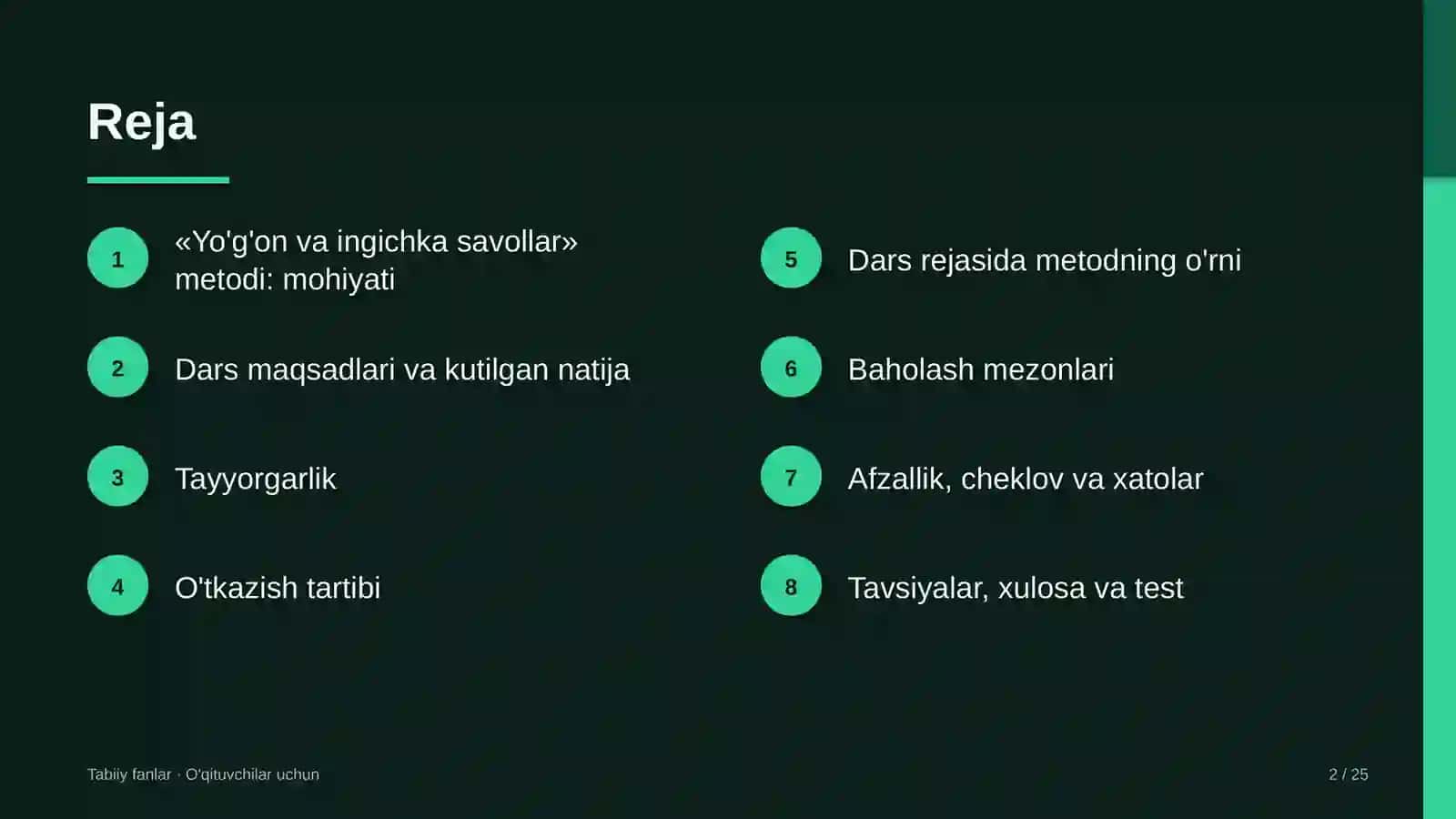 tabiiy fanlar darslarida yo'g'on va ingichka savollar metodidan foydalanish 6101 2