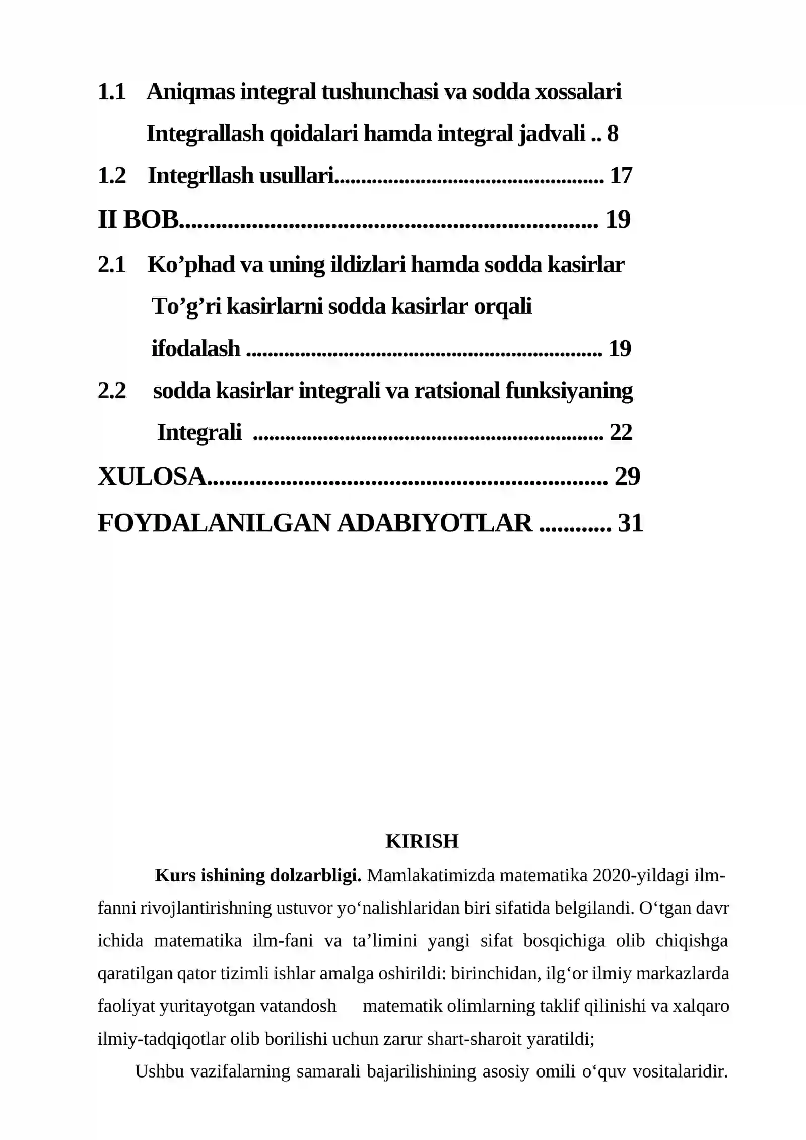 Aniqmas integral va boshlang’ich funksiya 2