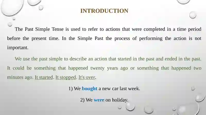 Past simple tense simple past tense 2