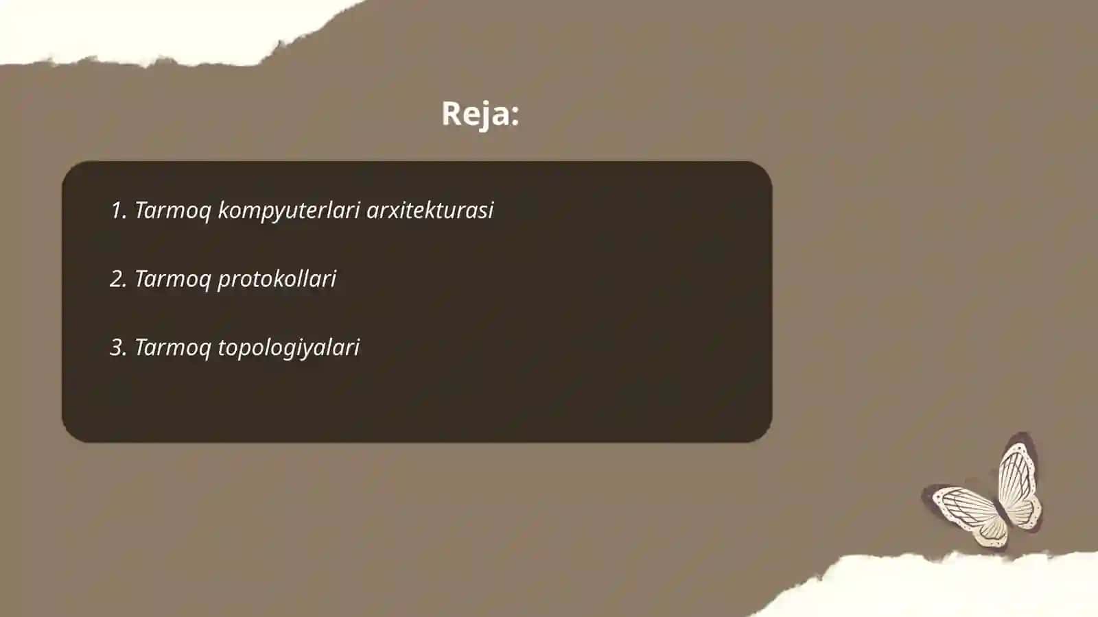 Tarmoq kompyuterlari arxitekturasi 2
