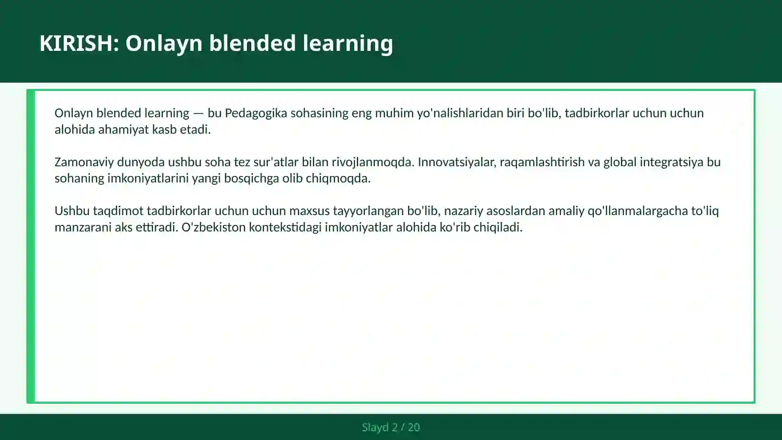 ONLAYN BLENDED LEARNING 2