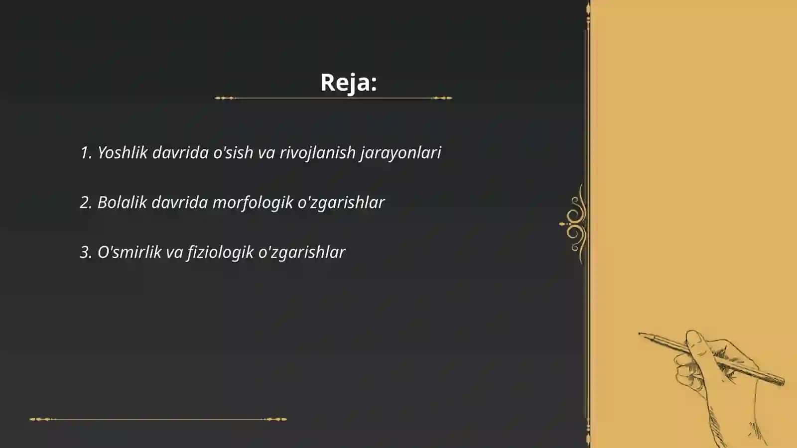 Yoshlik davrlarining morfologik va fiziologik xususiyatlari 2