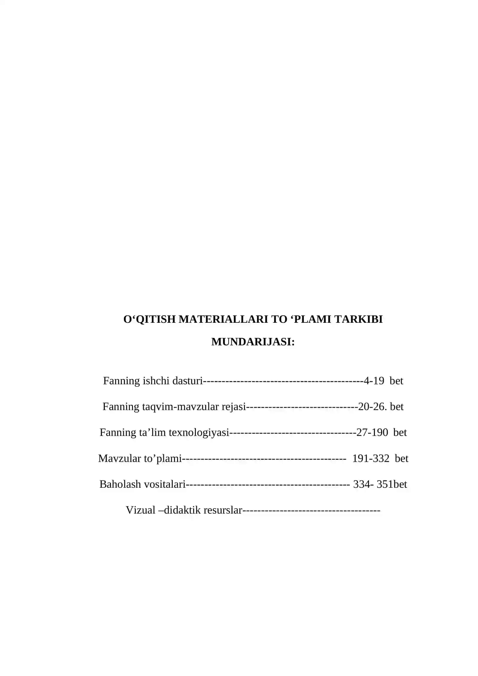 Muhandislik grafikasi fanidan O‘qitish materiallar to‘plami 2