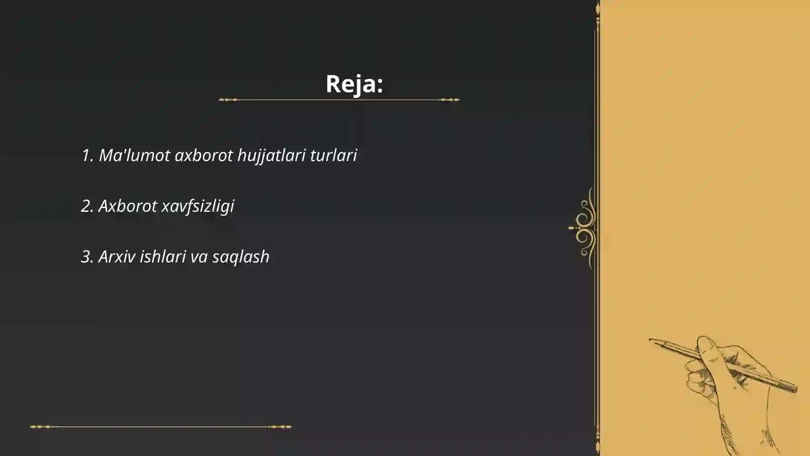 Ma'lumot axborot hujjatlari 2