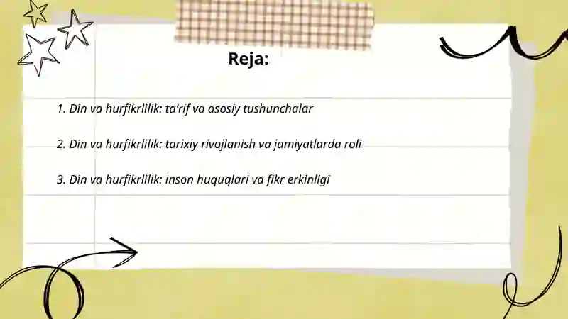 Din va hurfikrlilik 2
