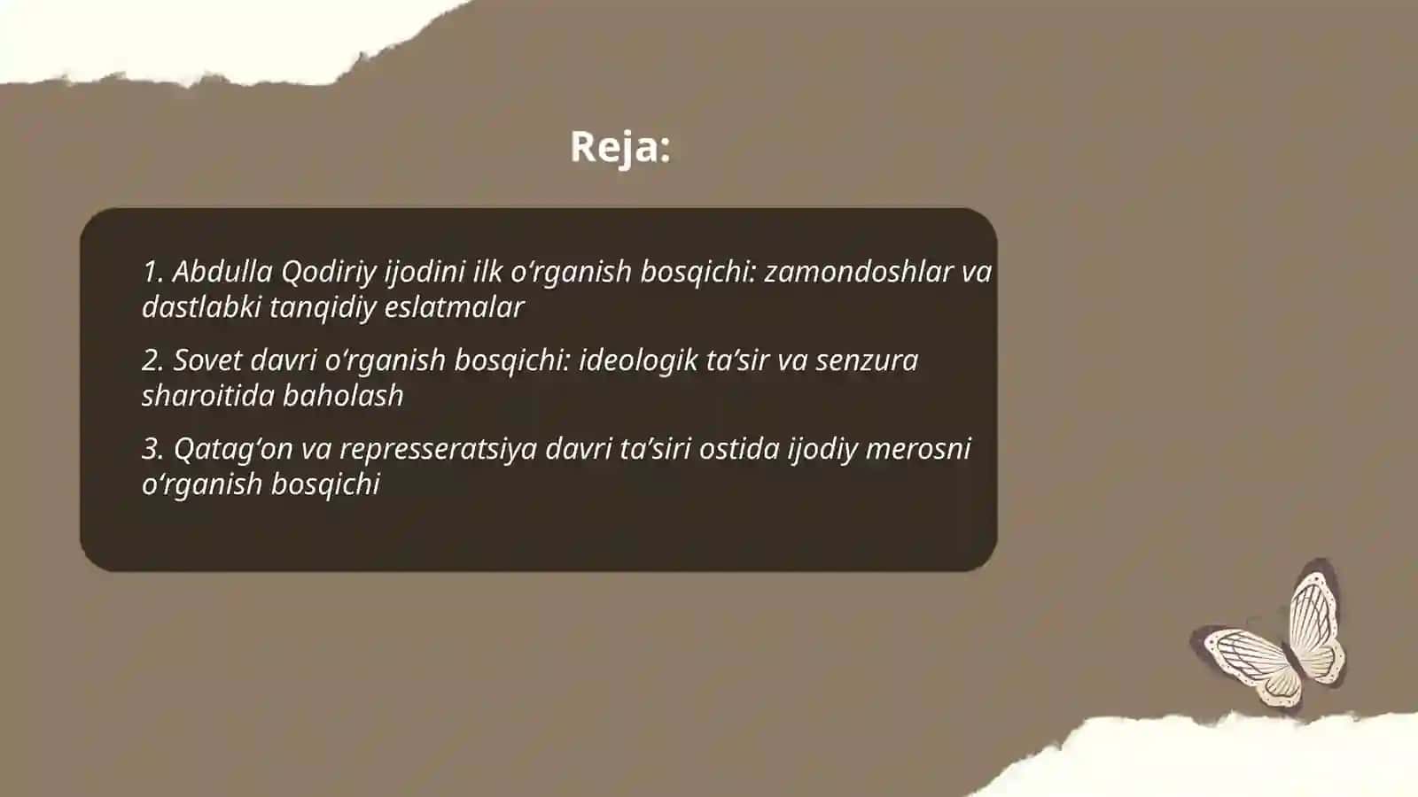Abdulla Qodiriy ijodining oʻrganilish bosqichlari 2