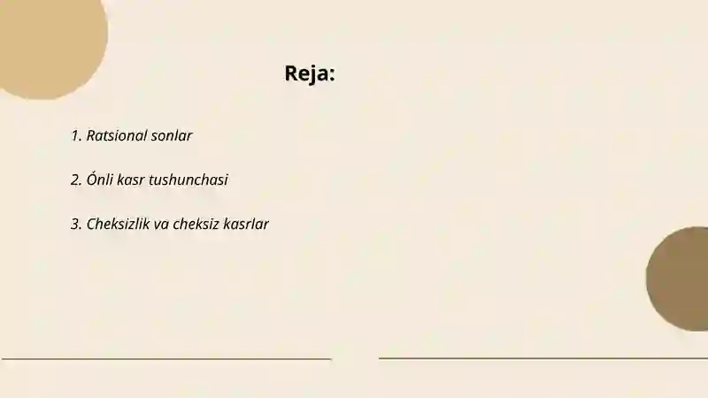 Ratsional sonlar 2