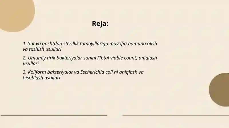 Sanitar bakteriologik baho berish usullari 2