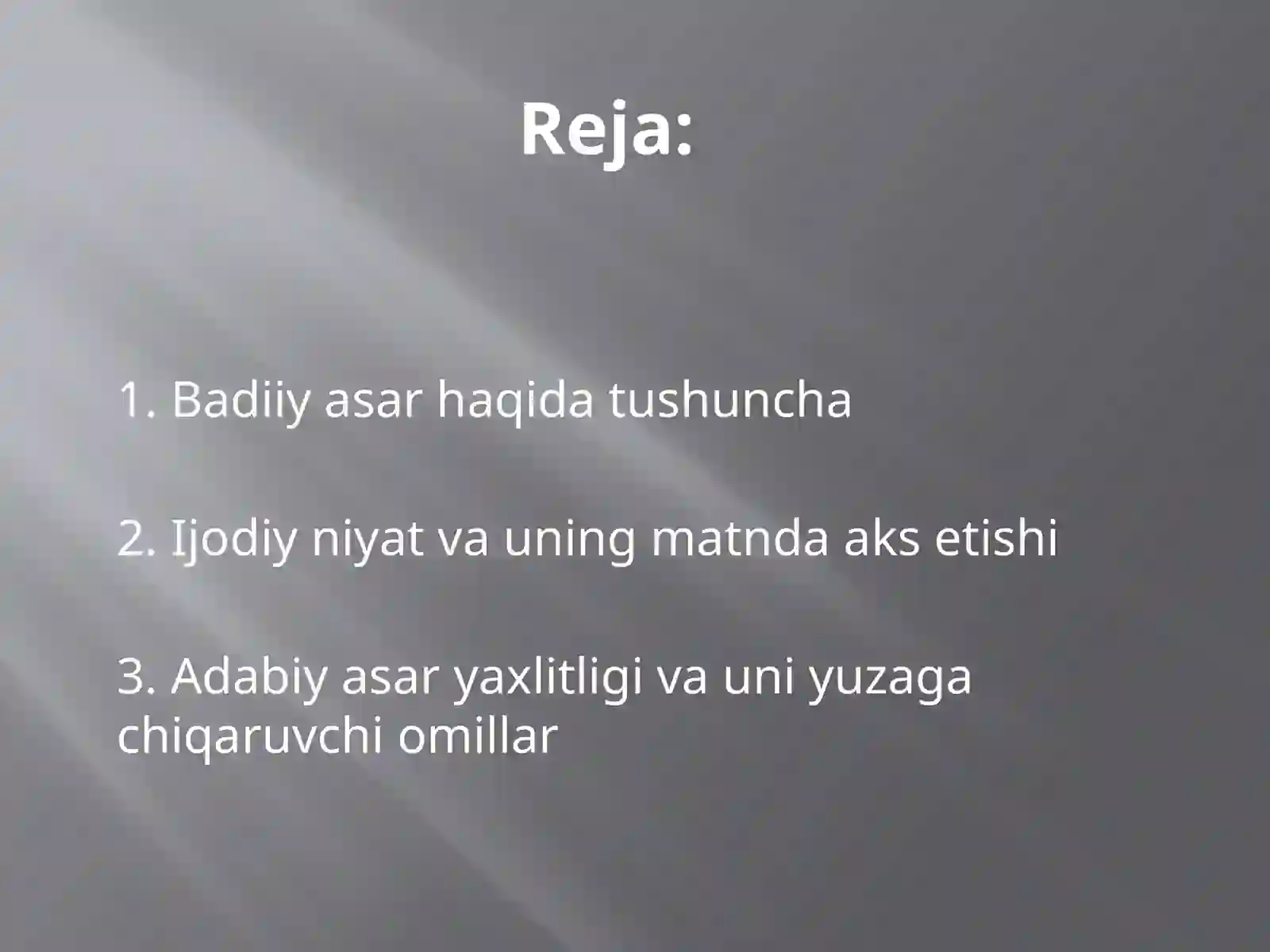 Badiiy asar haqida ta’limot 2