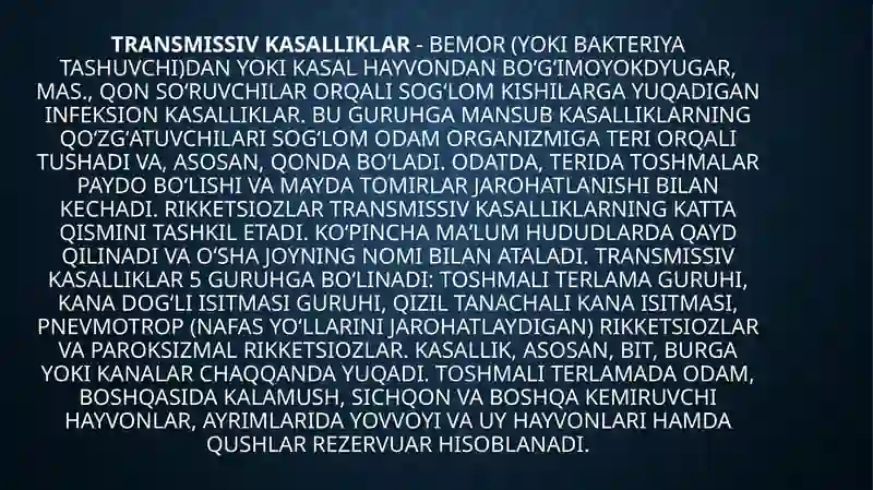 Transmissiv kasalliklar 2