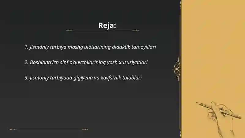 Jismoniy tarbiya mashg'ulotlarining didaktik tamoyillari 2